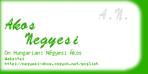 akos negyesi business card